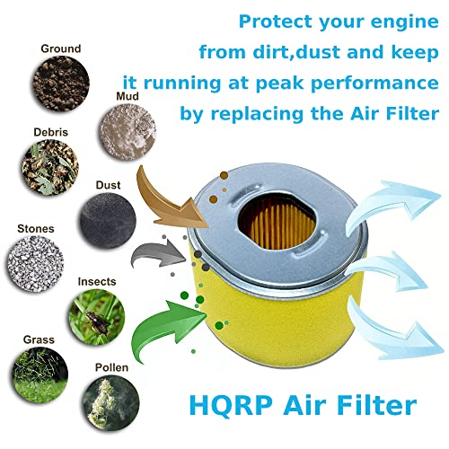 HQRP Filter Element Combo compatible with Honda EG2200 EG2200X EG2500 EG2500XK1 EZ2500 Generator, WMP20X Water Pump, 17210-ZE1-517, 17210-Z4M-821, AFZE18 Replacement