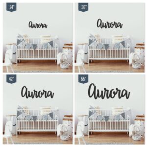 Personalized Custom Wooden Name Sign - EMMA Font Baby Name Sign For Nursery and Wall Decor (12"-55" Wide) - PAINTED Wood Letter Nursery Decor - Wall Art For Girl or Boy Room By 48 Hour Monogram