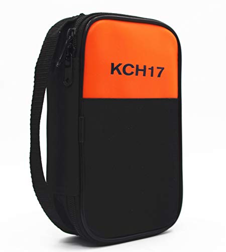 TestHelper KCH17 Soft Carrying Case Use for Handheld Multimeter,Meter,Phase Indicator,Thermometer, Calibrator,Clamp Meter,Soft Bag