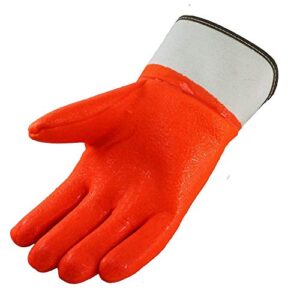 Galeton Comet Insulated PVC Coated Gloves Safety Cuff Orange 12 Pack