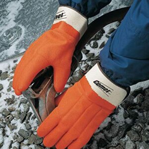 Galeton Comet Insulated PVC Coated Gloves Safety Cuff Orange 12 Pack