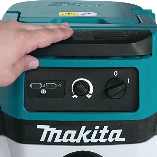 Makita XCV04Z 36V (18V X2) LXT®/Corded 2.1 Gallon HEPA Filter Dry Dust Extractor/Vacuum, Tool Only