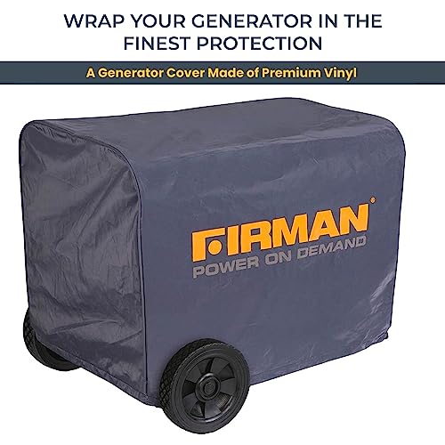 FIRMAN 1002 Portable Generator and Inverter Cover, Double-Insulted Generator Cover, Fits 2700-5000 Watt Generators and Inverters up to 25.4" X 18.3" X 19.5", Cover Measures‎ 11.4" x 6.9" x 3.9", Medium