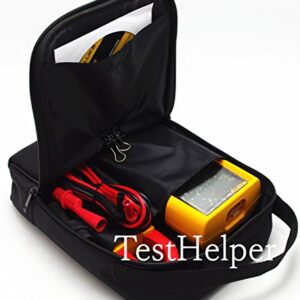 TestHelper KCH20 Big Size Soft Carrying Case Use For Handheld Multimeter,Phase Indicator,Thermometer, Calibrator,Clamp meter,Network,Process Meter, Combo Kit