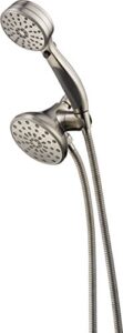 delta faucet 8-spray touch-clean hand held shower and shower head combo, stainless 58968-ss-pk
