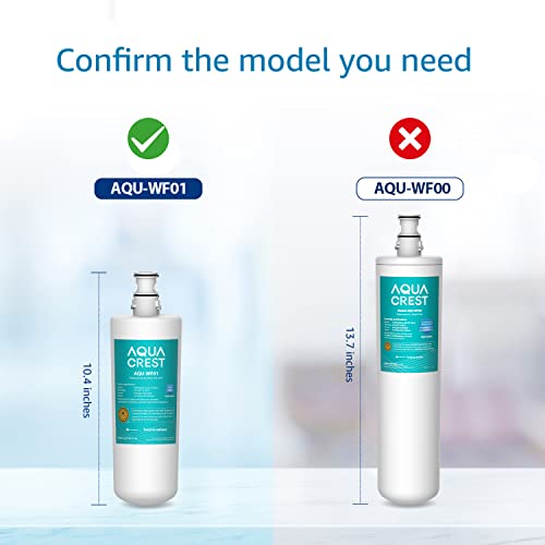 AQUA CREST 3US-AF01 Under Sink Water Filter, Replacement for Standard 3US-AF01, 3US-AS01, Aqua-Pure AP Easy C-CS-FF, WHCF-SRC, WHCF-SUFC, WHCF-SUF Water Filter, NSF/ANSI 42 Certified (Pack of 2)