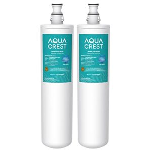 aqua crest 3us-pf01 under sink water filter, nsf/ansi 42 certified replacement for advanced filtrete 3us-pf01, 3us-max-f01h, delta rp78702, manitowoc k-00337, k-00338 water filter, 2 pack, no.aqu-wf00