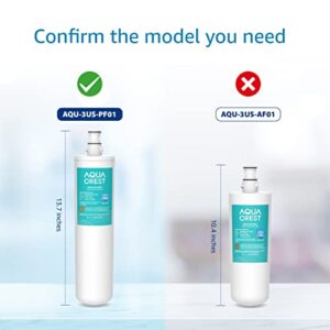 AQUA CREST 3US-PF01 Under Sink Water Filter, NSF/ANSI 42 Certified Replacement for Advanced Filtrete 3US-PF01, 3US-MAX-F01H, Delta RP78702, Manitowoc K-00337, K-00338 Water Filter, 2 Pack, No.AQU-WF00