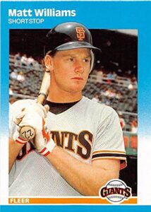 matt williams baseball card (san francisco giants all star) 1987 fleer #u129 rookie