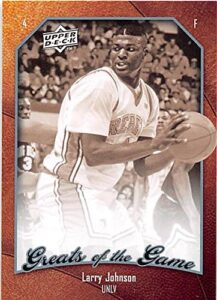 larry johnson basketball card (unlv running rebels) 2010 upper deck greats of the game #7