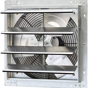 iLiving - 16" Wall Mounted Exhaust Fan - Automatic Shutter - Variable Speed - Vent Fan For Home Attic, Shed, or Garage Ventilation, 1200 CFM, 1800 SQF Coverage Area (Power Cord Not Included)