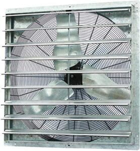 iliving - 36" wall mounted shutter exhaust fan - automatic shutter - single speed - vent fan for home attic, shed, or garage ventilation, 6128 cfm, 9000 sqf coverage area, silver (ilg8sf36s)