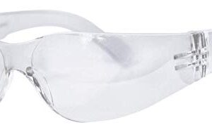 BISON LIFE Safety Glasses, One Size, Clear Protective Polycarbonate Lens, 12 per Box (1 box)