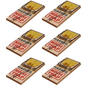 harris wooden mouse snap traps (6-pack)