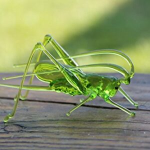 Statue of Glass Grasshopper Cute Green Glass Grasshopper from Glass Menagerie Flame work Gift