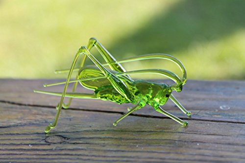 Statue of Glass Grasshopper Cute Green Glass Grasshopper from Glass Menagerie Flame work Gift