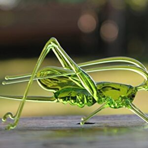 Statue of Glass Grasshopper Cute Green Glass Grasshopper from Glass Menagerie Flame work Gift