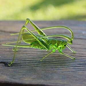 Statue of Glass Grasshopper Cute Green Glass Grasshopper from Glass Menagerie Flame work Gift