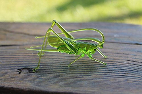 Statue of Glass Grasshopper Cute Green Glass Grasshopper from Glass Menagerie Flame work Gift