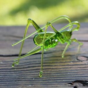 Statue of Glass Grasshopper Cute Green Glass Grasshopper from Glass Menagerie Flame work Gift