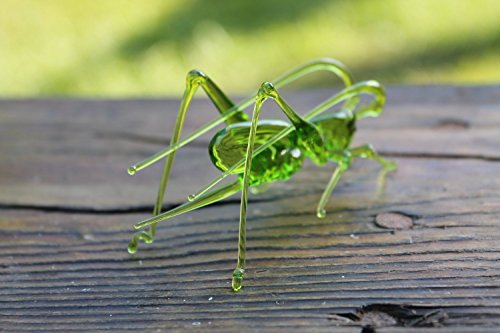 Statue of Glass Grasshopper Cute Green Glass Grasshopper from Glass Menagerie Flame work Gift