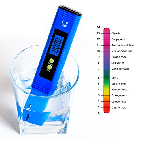 Digital pH Meter - Water Quality Tester, 0.01 High Accuracy and ATC, x6 Calibration Packs - pre calibrated pH Meter for Water, Pool, Soil, Hydroponics, Aquarium, Beer Brewing, Wine, Food, Urine, lab