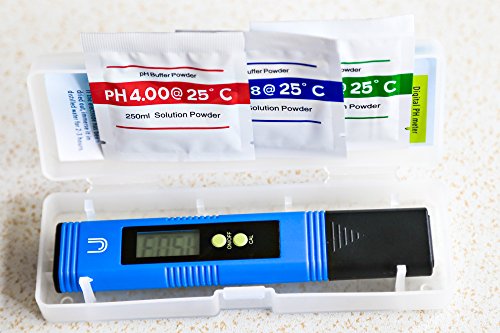 Digital pH Meter - Water Quality Tester, 0.01 High Accuracy and ATC, x6 Calibration Packs - pre calibrated pH Meter for Water, Pool, Soil, Hydroponics, Aquarium, Beer Brewing, Wine, Food, Urine, lab