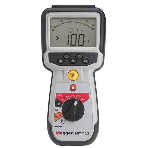 Megger MIT410/2 1000V Insulation Resistance Tester w/PI, DAR & Time Testing