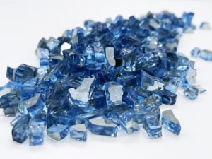 element fireglass pacific blue reflective 1/4" fire glass 10lbs