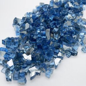 Element Fireglass Pacific Blue Reflective 1/4" Fire Glass 10lbs