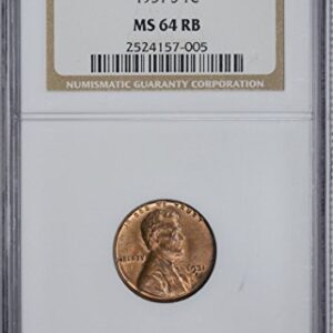 1931-S Lincoln Cent, MS64RB, NGC