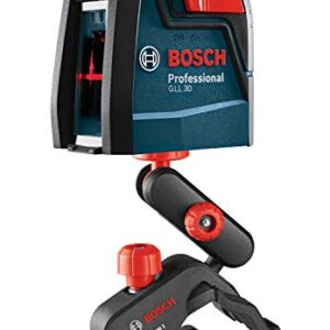 BOSCH GLL30 30ft Cross-Line Laser Level Self-Leveling with 360 Degree Flexible Mounting Device