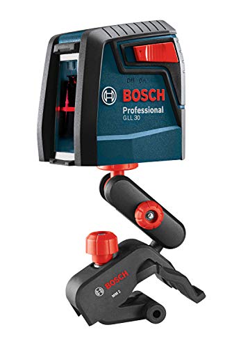 BOSCH GLL30 30ft Cross-Line Laser Level Self-Leveling with 360 Degree Flexible Mounting Device