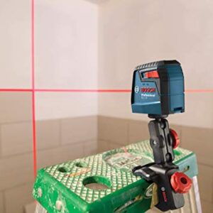 BOSCH GLL30 30ft Cross-Line Laser Level Self-Leveling with 360 Degree Flexible Mounting Device