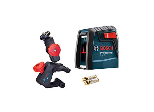 BOSCH GLL30 30ft Cross-Line Laser Level Self-Leveling with 360 Degree Flexible Mounting Device