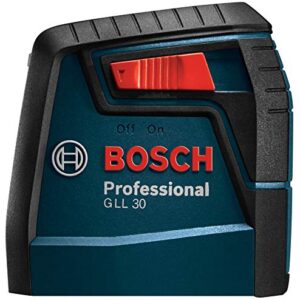 BOSCH GLL30 30ft Cross-Line Laser Level Self-Leveling with 360 Degree Flexible Mounting Device