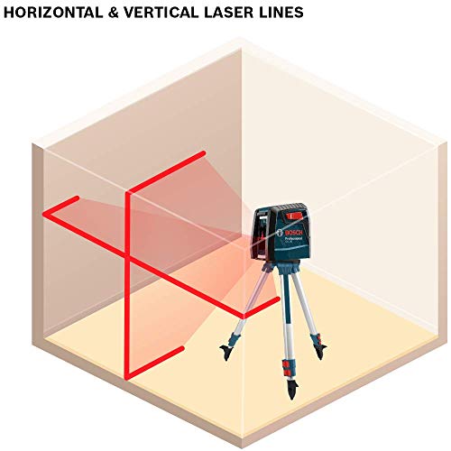 BOSCH GLL30 30ft Cross-Line Laser Level Self-Leveling with 360 Degree Flexible Mounting Device