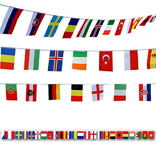 International Flags, G2PLUS® 164 Feet 8.2'' x 5.5'' World Flags, 200 Countries Olympic Flags Pennant Banner for Bar, Party Decorations, Sports Clubs, Grand Opening, Festival Events Celebration