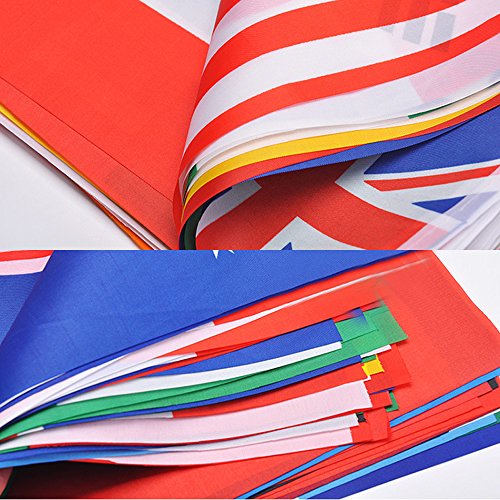 International Flags, G2PLUS® 164 Feet 8.2'' x 5.5'' World Flags, 200 Countries Olympic Flags Pennant Banner for Bar, Party Decorations, Sports Clubs, Grand Opening, Festival Events Celebration