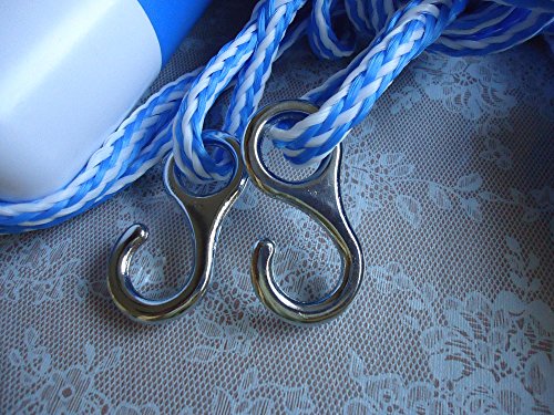 ATIE 18' Swimming Pool Safety Divider Rope and Float Line with 2 Pre-Assembled Stainless Hooks and 7 Bi-Tone Floating Buoys for Effective Visibility (18 FT)