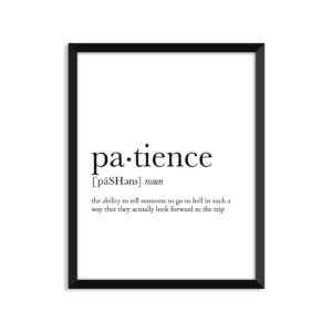 patience definition - unframed art print poster or greeting card