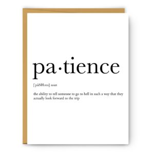 Patience definition - Unframed art print poster or greeting card