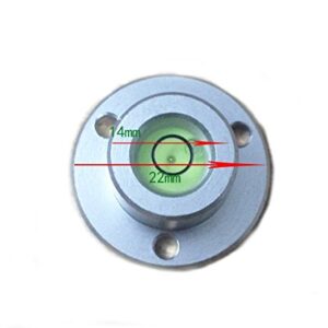 Driak Aluminum Metal Case Bullseye Level Spirit Level, 22x14x10mm/0.87"x0.55"x0.39"