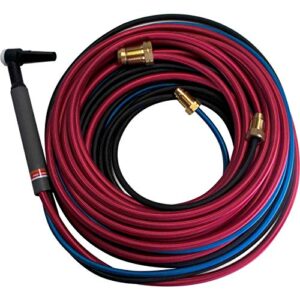 lincoln electric ptw-20 tig torch - for water-cooled tig welding -rigid torch head - 25 ft, 3 piece cable - k1784-4
