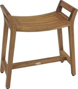 patented asia ascend teak shower bench with elevated height