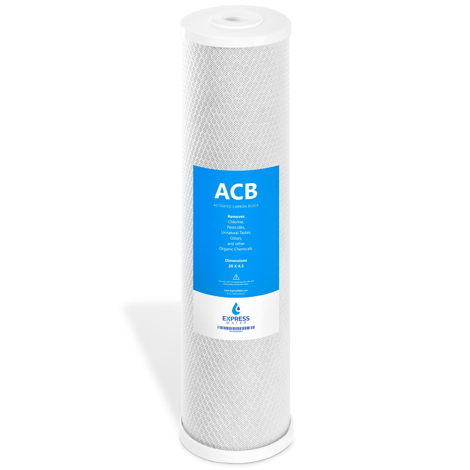 Express Water Activated Carbon Block Replacement Filter ACB Large Capacity Water Filter Whole House Filtration 5 Micron