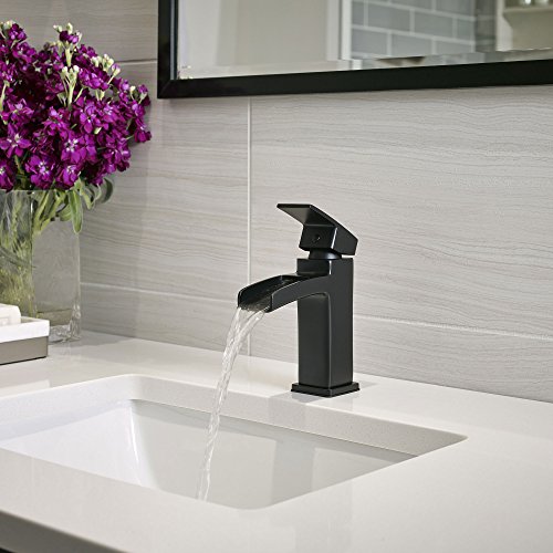 Pfister LG42DF0B Kenzo Single Control 4" Centerset Bathroom Faucet, Matte Black