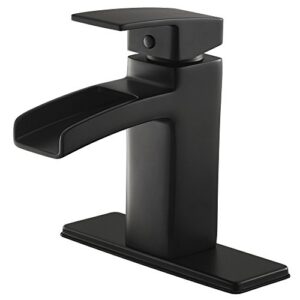 Pfister LG42DF0B Kenzo Single Control 4" Centerset Bathroom Faucet, Matte Black