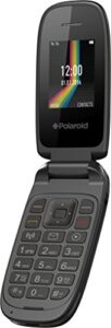 polaroid link a2 flip phone 2g gsm unlocked dual sim bluetooth radio fm mp3 player, black (worry-free 12-month warranty included)