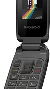 Polaroid Link A2 Flip Phone 2G GSM Unlocked Dual Sim Bluetooth Radio FM Mp3 Player, Black (Worry-Free 12-Month Warranty Included)